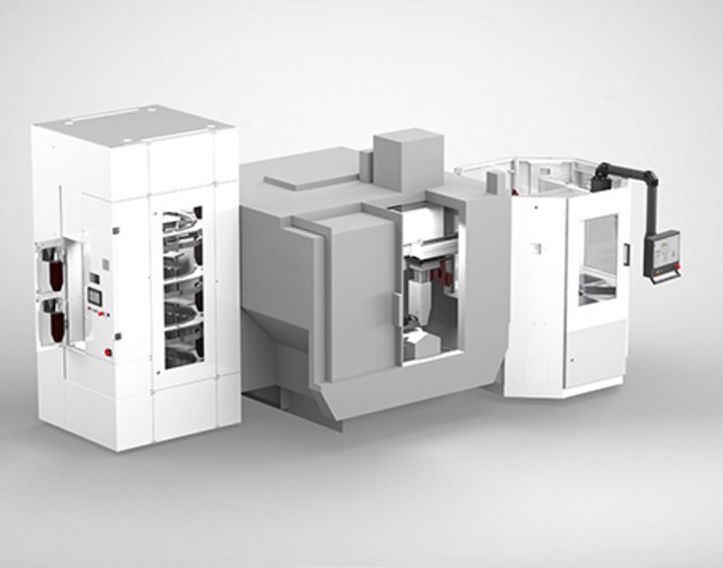 Indumatik UL300 und TC250 an Mazak-Bearbeitungszentrum